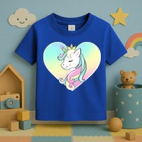 Rainbow Unicorn Heart Toddler T-Shirt