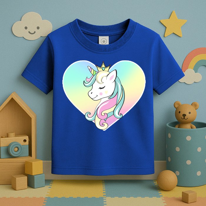 Rainbow Unicorn Heart Toddler T-Shirt