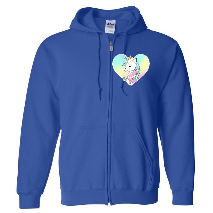 Rainbow Unicorn Heart Full Zip Hoodie