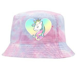 Rainbow Unicorn Heart Tie-Dyed Bucket Hat