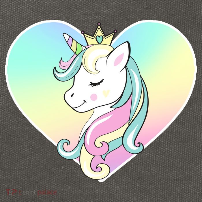 Rainbow Unicorn Heart Cotton Canvas Backpack