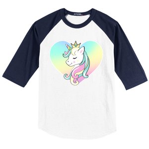 Rainbow Unicorn Heart Baseball Sleeve Shirt