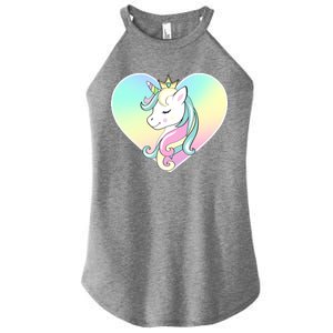 Rainbow Unicorn Heart Women's Perfect Tri Rocker Tank