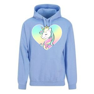 Rainbow Unicorn Heart Unisex Surf Hoodie