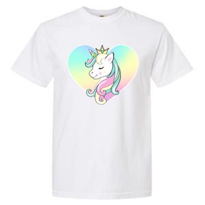 Rainbow Unicorn Heart Garment-Dyed Heavyweight T-Shirt