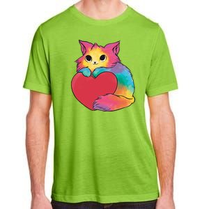 Rainbow Valentine Kitten Adult ChromaSoft Performance T-Shirt