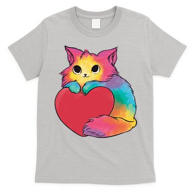 Rainbow Valentine Kitten T-Shirt