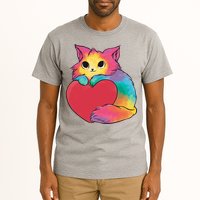 Rainbow Valentine Kitten Tall T-Shirt