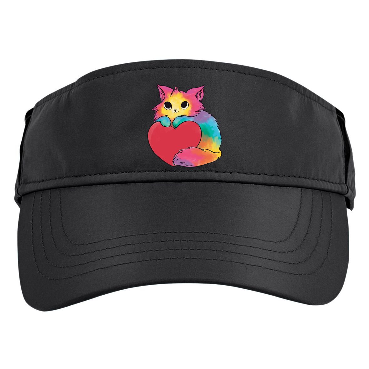 Rainbow Valentine Kitten Adult Drive Performance Visor