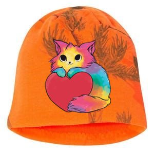 Rainbow Valentine Kitten Kati - Camo Knit Beanie