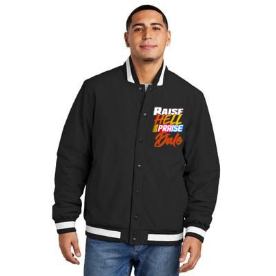 Raise Hell Praise Dale Insulated Varsity Jacket