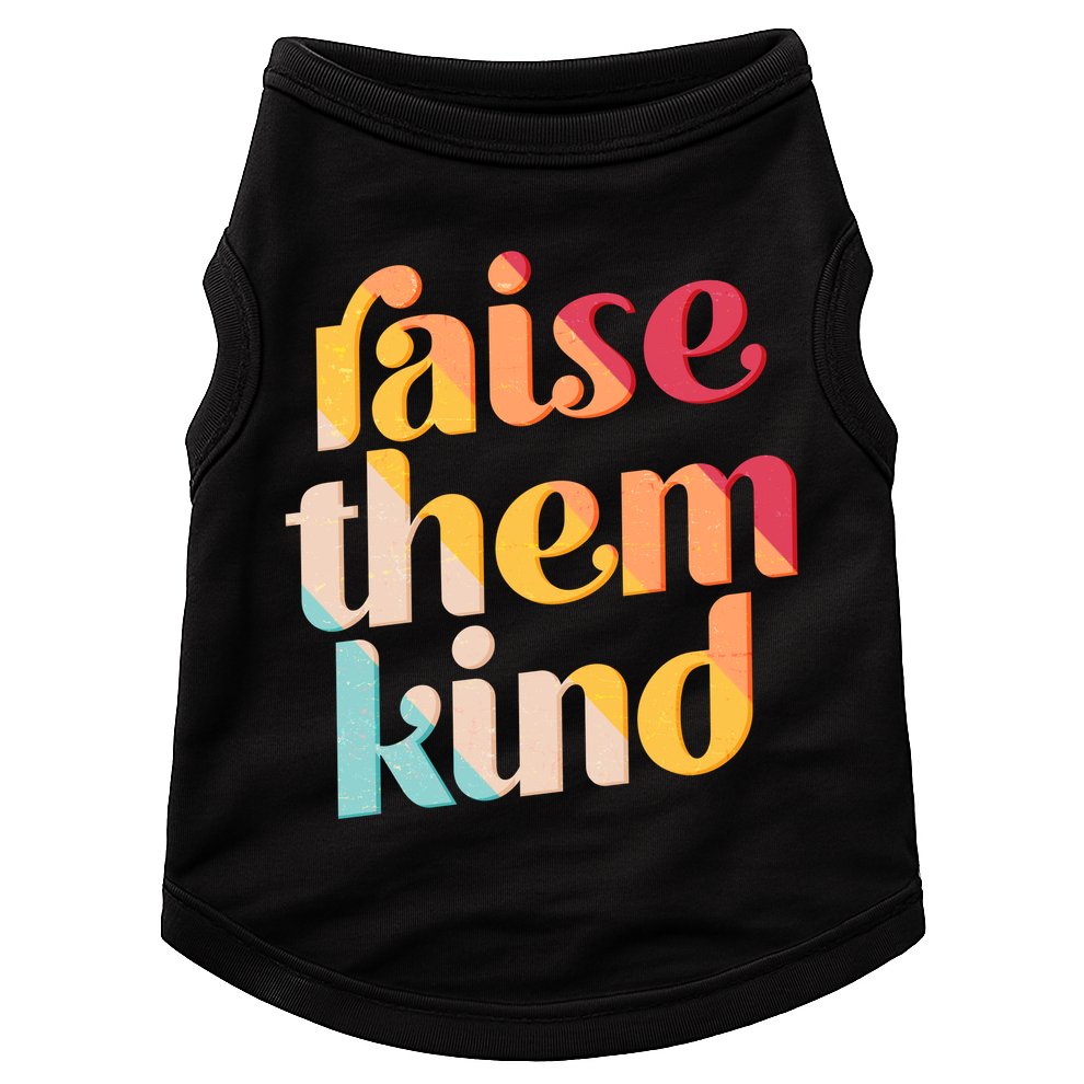 Raise Them Kind Vintage Style Colors Doggie Tank