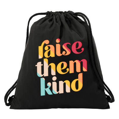 Raise Them Kind Vintage Style Colors Drawstring Bag