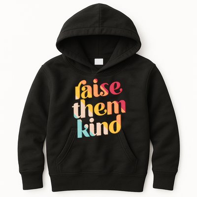 Raise Them Kind Vintage Style Colors Kids Hoodie