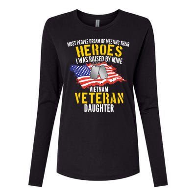 Raised By My Hero Proud Vietnam Veterans Daughter Womens Cotton Relaxed Long Sleeve T-Shirt