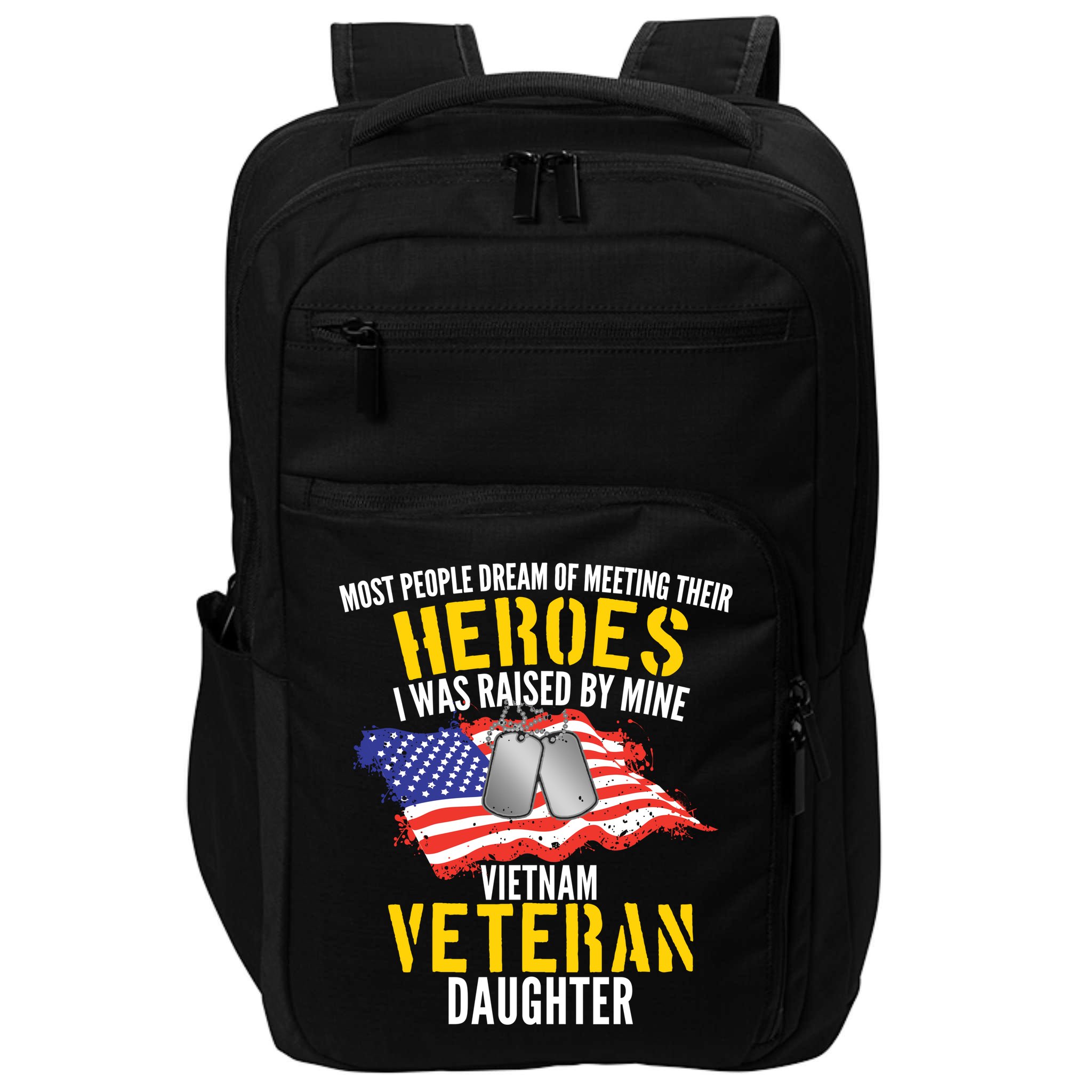Raised By My Hero Proud Vietnam Veterans Daughter Impact Tech Backpack