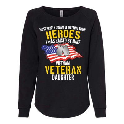 Raised By My Hero Proud Vietnam Veterans Daughter Womens California Wash Sweatshirt