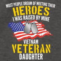 Raised By My Hero Proud Vietnam Veterans Daughter Vector Backpack