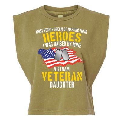 Raised By My Hero Proud Vietnam Veterans Daughter Garment-Dyed Women's Muscle Tee