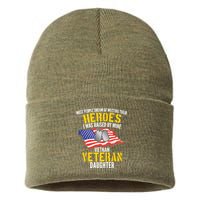 Raised By My Hero Proud Vietnam Veterans Daughter Sustainable Knit Beanie