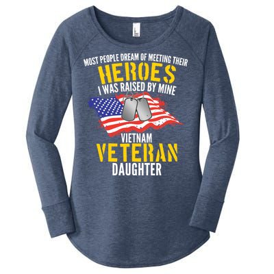 Raised By My Hero Proud Vietnam Veterans Daughter Women's Perfect Tri Tunic Long Sleeve Shirt