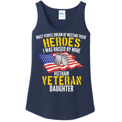 Raised By My Hero Proud Vietnam Veterans Daughter Ladies Essential Tank