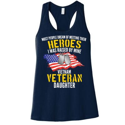 Raised By My Hero Proud Vietnam Veterans Daughter Women's Racerback Tank