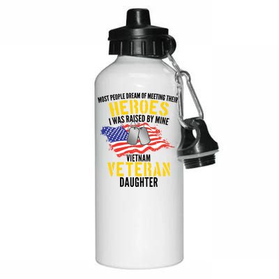 Raised By My Hero Proud Vietnam Veterans Daughter Aluminum Water Bottle