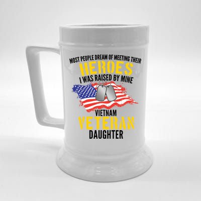 Raised By My Hero Proud Vietnam Veterans Daughter Beer Stein