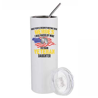 Raised By My Hero Proud Vietnam Veterans Daughter Stainless Steel Tumbler