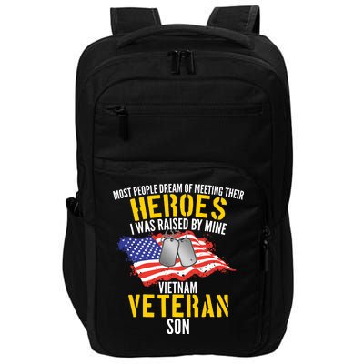 Raised By My Hero Proud Vietnam Veterans Son Impact Tech Backpack