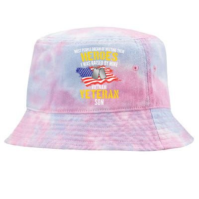 Raised By My Hero Proud Vietnam Veterans Son Tie-Dyed Bucket Hat