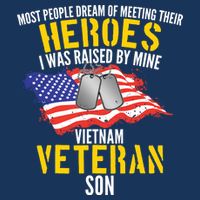 Raised By My Hero Proud Vietnam Veterans Son 7 Panel Mesh Trucker Snapback Hat