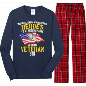 Raised By My Hero Proud Vietnam Veterans Son Long Sleeve Pajama Set