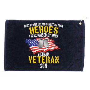 Raised By My Hero Proud Vietnam Veterans Son Grommeted Golf Towel