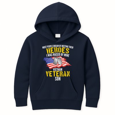 Raised By My Hero Proud Vietnam Veterans Son Kids Hoodie
