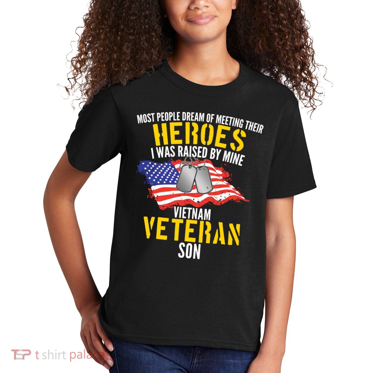 Raised By My Hero Proud Vietnam Veterans Son Kids T-Shirt