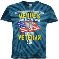 Raised By My Hero Proud Vietnam Veterans Son Kids Tie-Dye T-Shirt