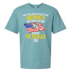 Raised By My Hero Proud Vietnam Veterans Son Sueded Cloud Jersey T-Shirt