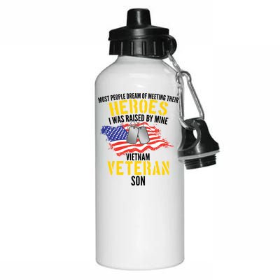 Raised By My Hero Proud Vietnam Veterans Son Aluminum Water Bottle