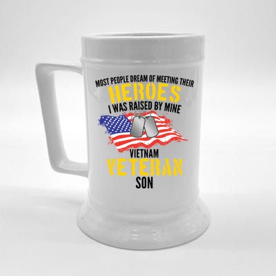 Raised By My Hero Proud Vietnam Veterans Son Beer Stein