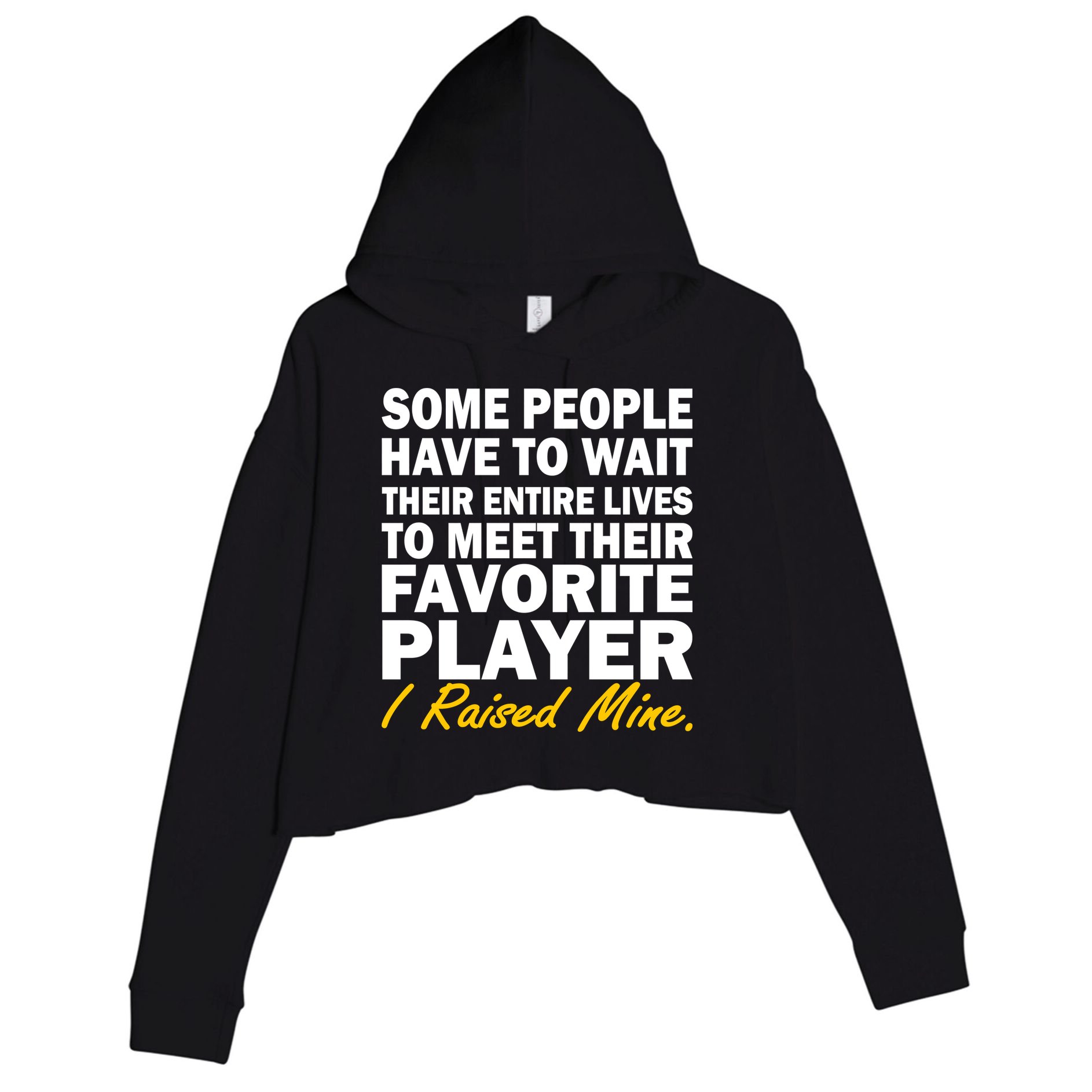 Raised My Favorite Player Crop Fleece Hoodie