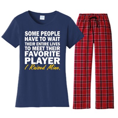 Raised My Favorite Player Women's Flannel Pajama Set