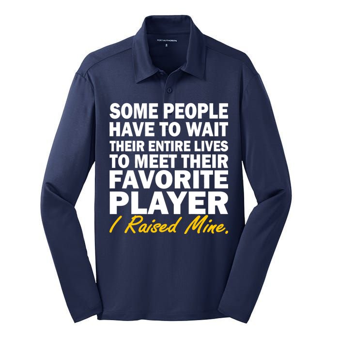 Raised My Favorite Player Silk Touch Performance Long Sleeve Polo