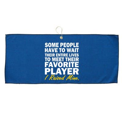Raised My Favorite Player Large Microfiber Waffle Golf Towel
