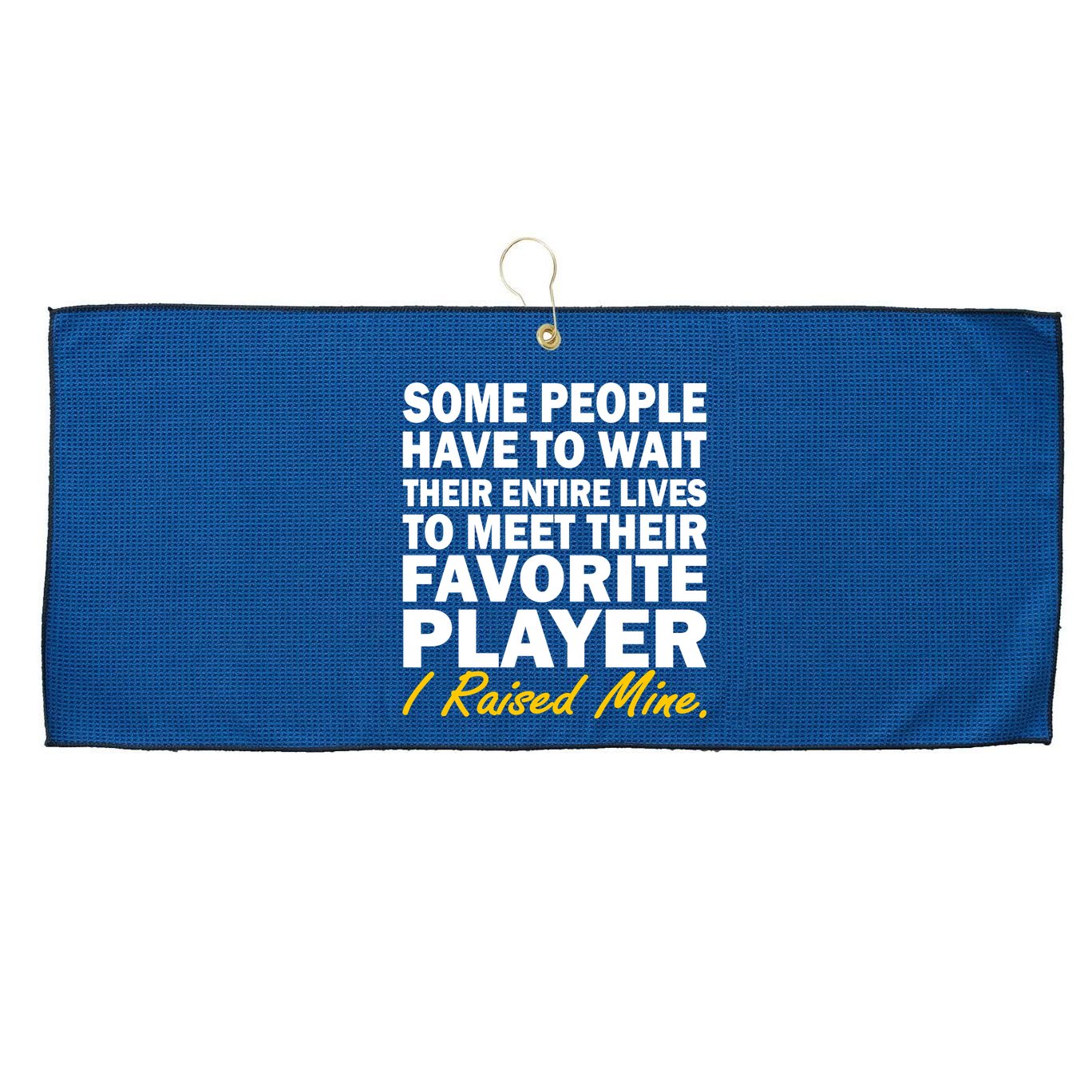Raised My Favorite Player Large Microfiber Waffle Golf Towel