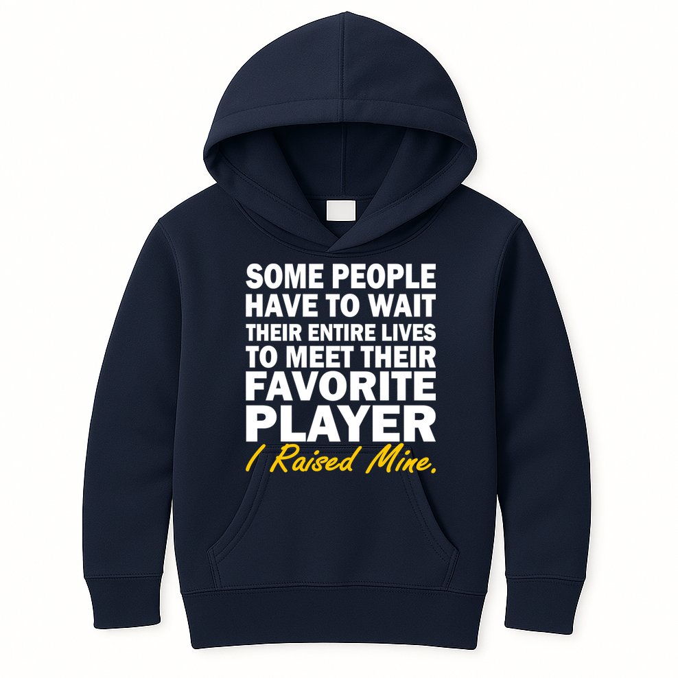 Raised My Favorite Player Kids Hoodie