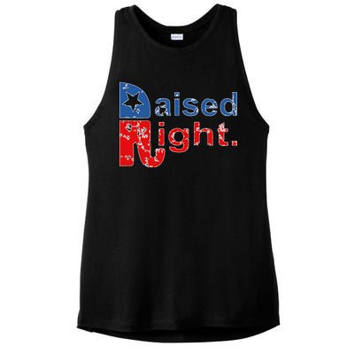 Raised Right Republican Logo Ladies PosiCharge Tri-Blend Wicking Tank