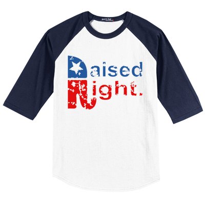 Raised Right Republican Logo Baseball Sleeve Shirt