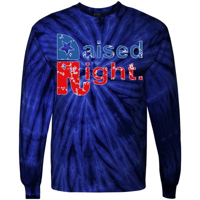 Raised Right Republican Logo Tie-Dye Long Sleeve Shirt